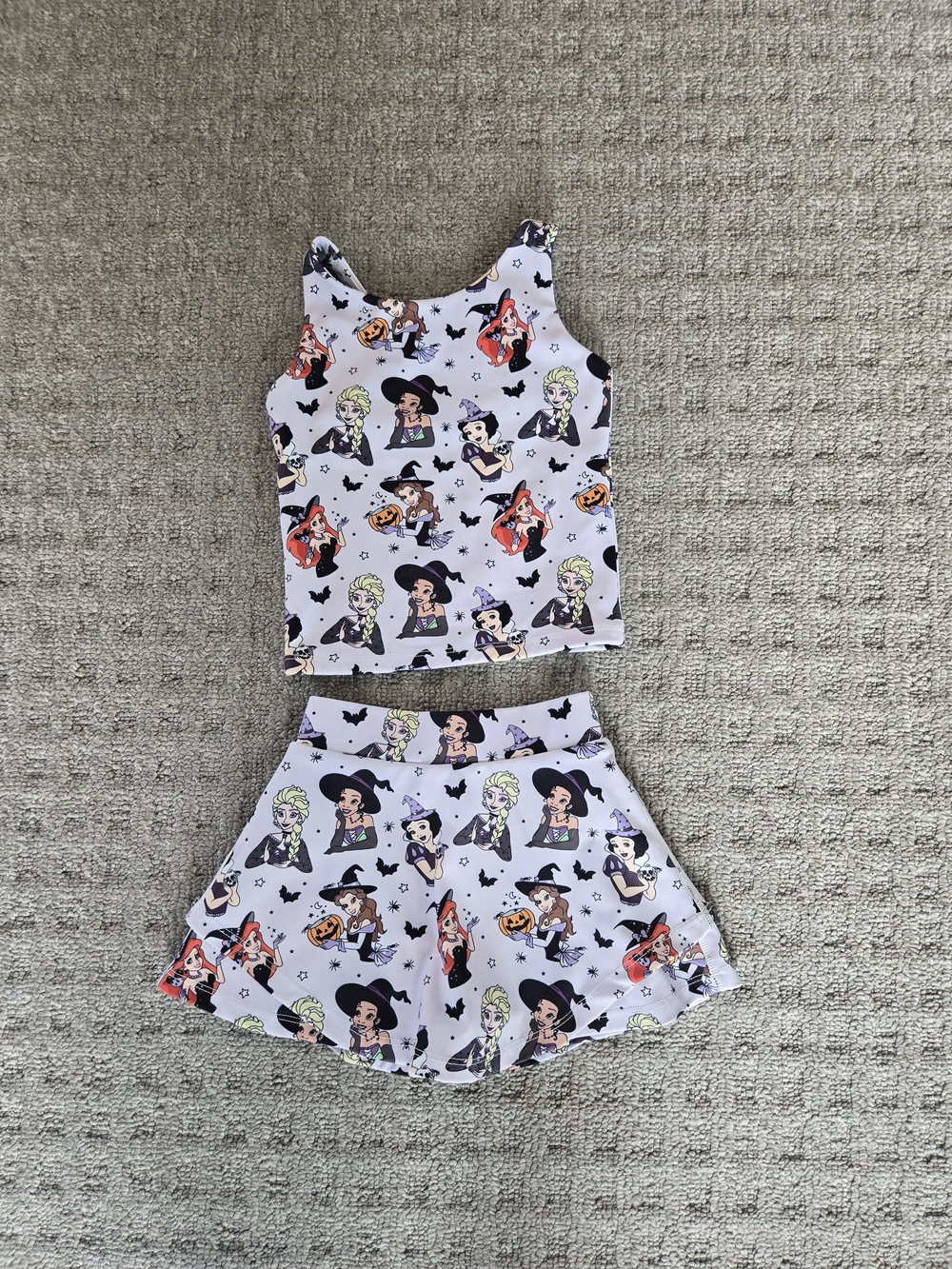 Disney Princess Halloween Witch Print Tank Top & Skort Set